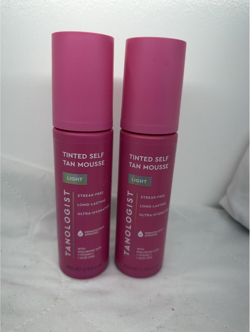 Tanologist Tinted Self Tan Mousse Light 2PK - 6.76oz Hydrating Sunless Tan NEW
